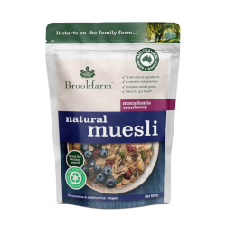 Brookfarm Natural Muesli Macadamia Cranberry (350g)