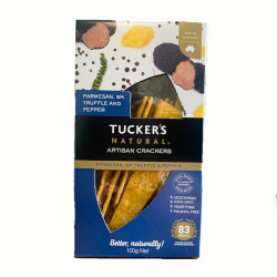 Tuckers Natural Artisan Crackers - Parmesan, Truffle and Pepper (100g)