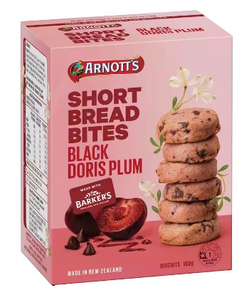 Arnotts Shortbread Bites Black Doris Plum (150g)