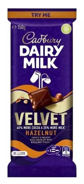 Cadbury Velvet Hazelnut (150g)