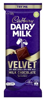 Cadbury Velvet Milk Chocolate (150g)