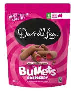 Darrell Lea Milk Chocolate Raspberry Bullets (226g)