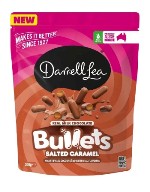 Darrell Lea Milk Chocolate Salted Caramel Bullets (200g)
