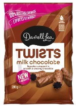 Darrell Lea Twists - Milk Chocolate Licorice (200g)