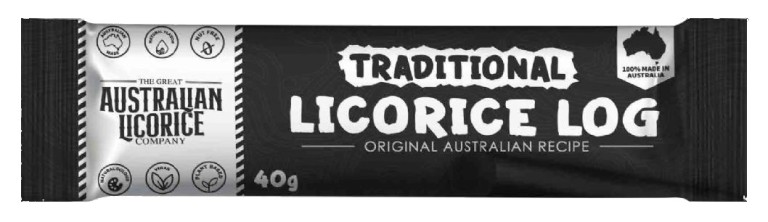 The Great Australian Licorice Company - Traditional Licorice Log (40g)