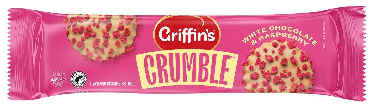 Griffins Cookies Crumble White Chocolate & Raspberry (165g)