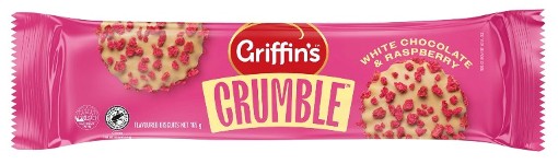 Griffins Cookies Crumble White Chocolate & Raspberry (165g)