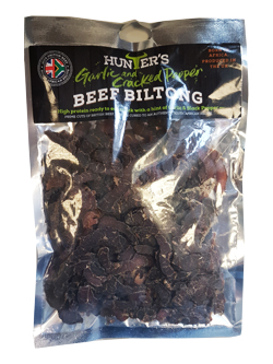 Hunters Sliced Biltong - Garlic Crack Pepper (200g)
