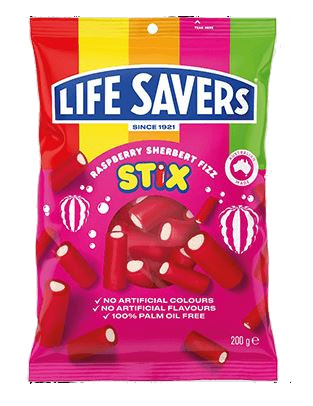 Lifesavers Raspberry Sherbert Fizz Stix (200g)