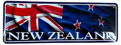 New Zealand Number Plate