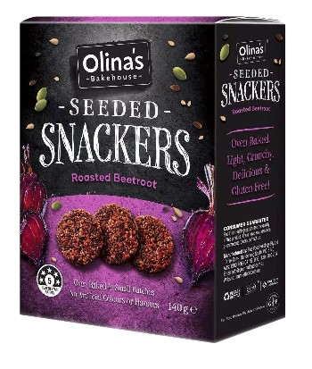 Olinas Bakehouse Seeded Snackers - Roasted Beetroot (140g)