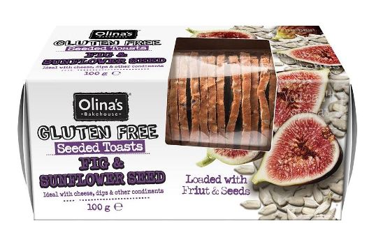 Olinas Bakehouse Seeded Toasts Gluten Free - Fig & Sunflower Seed (100g)