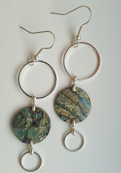 Natural Paua Circles Earrings