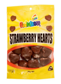 Rainbow Strawberry Flavoured Hearts (95g)