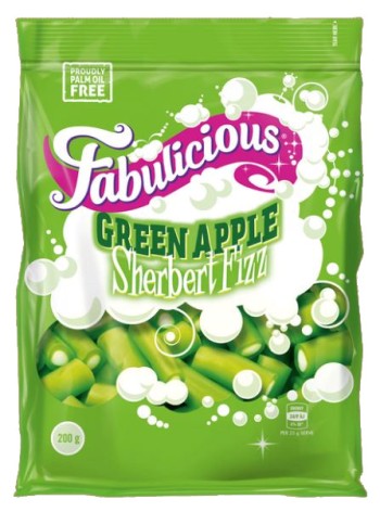 RJs Fabulicious Green Apple Sherbert Fizz (200g)