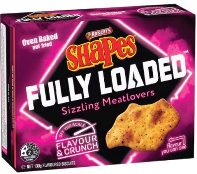 Arnotts Shapes Fully Loaded - Sizzling Meatlovers (130g)