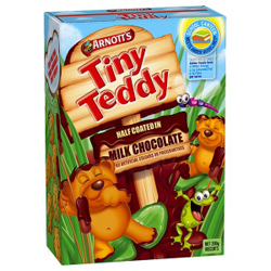 Arnotts Tiny Teddy - Half Coated in Chocolate (200g)