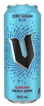 V Guarana Energy Drink - Zero Sugar Blue (500ml)