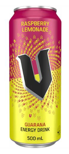 V Guarana Energy Drink - Raspberry Lemonade (500ml)