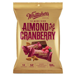 Whittakers Mini Slabs - Almond & Cranberry (180g)