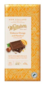 Whittakers Artisan Collection - Gisborne Orange and Hazelnut (100g)