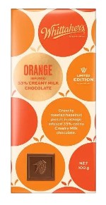 Whittakers Chocolate Block Orange and Hazelnut in Milk Chocolate (100g)